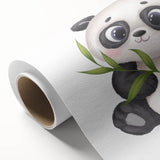 Cute Panda Nursery Wall Art – Baby Room & Kids Bamboo Decor Print