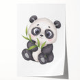 Cute Panda Nursery Wall Art – Baby Room & Kids Bamboo Decor Print