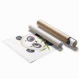 Cute Panda Nursery Wall Art – Baby Room & Kids Bamboo Decor Print