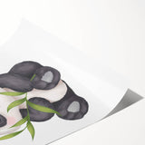 Cute Panda Nursery Wall Art – Baby Room & Kids Bamboo Decor Print