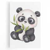 Cute Panda Nursery Wall Art – Baby Room & Kids Bamboo Decor Print