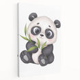 Cute Panda Nursery Wall Art – Baby Room & Kids Bamboo Decor Print