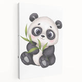 Cute Panda Nursery Wall Art – Baby Room & Kids Bamboo Decor Print