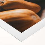 Art deco poster depicting a stylized autumn scene in orange and brown tones on rolled canvas, suitable for dining room decor.