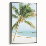 Landscape art painting on framed canvas depicting a summer scene in muted earth tones, ideal for living room decor.