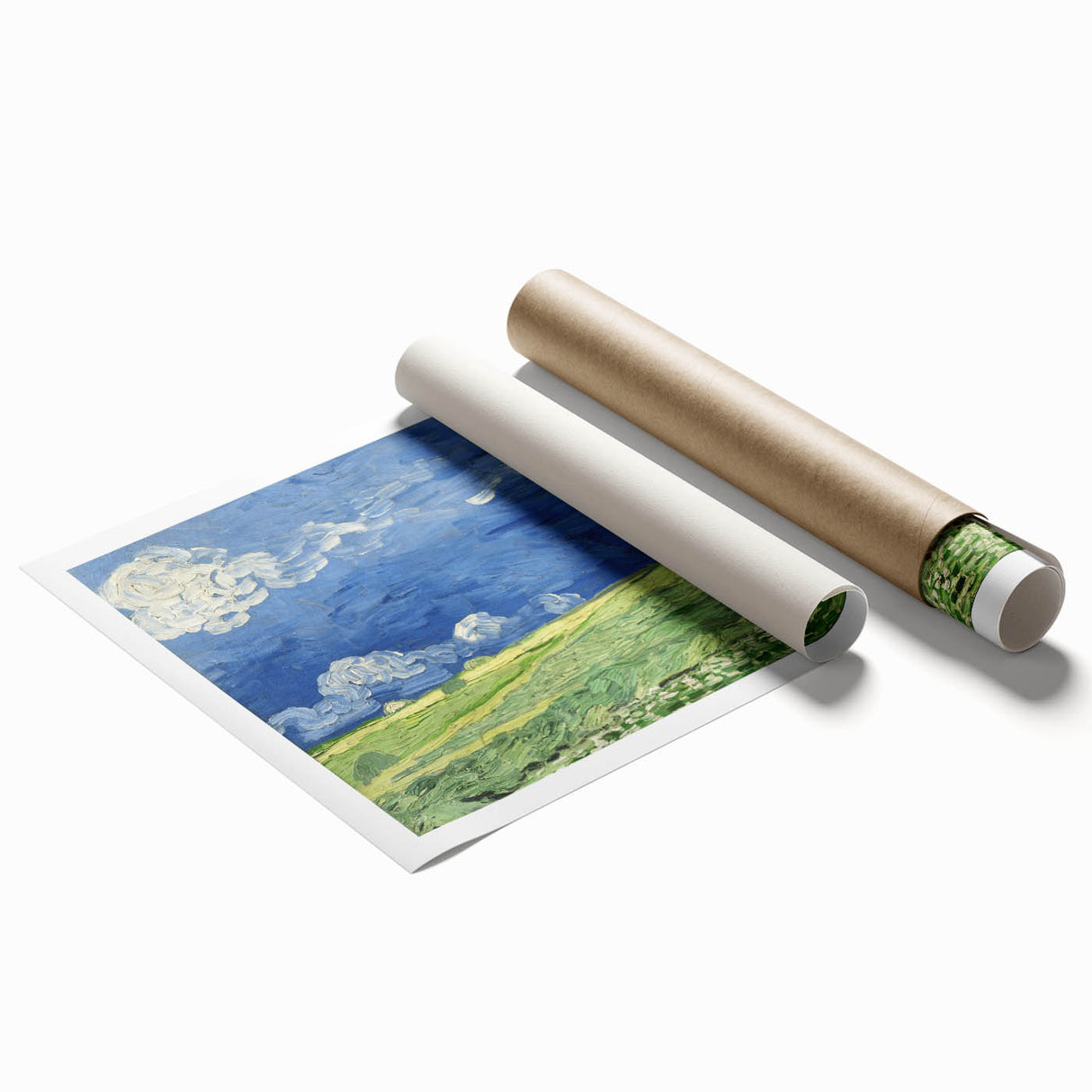 Extra large rolled canvas print depicting vibrant floral art, ideal for classy bathroom or large living room wall art.