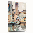 Modern Venetian Scene - Watercolor Bridge Wall Art by Sargent