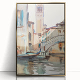 Modern Venetian Scene - Watercolor Bridge Wall Art by Sargent