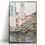 Modern Venetian Scene - Watercolor Bridge Wall Art by Sargent