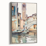 Modern Venetian Scene - Watercolor Bridge Wall Art by Sargent