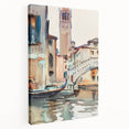 Modern Venetian Scene - Watercolor Bridge Wall Art by Sargent