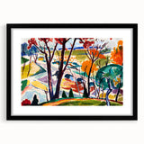 Vibrant Abstract Modern Landscape Wall Art for Contemporary Decor