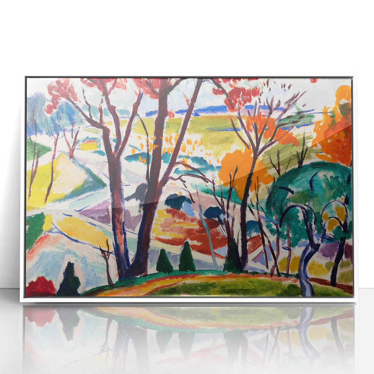 Vibrant Abstract Modern Landscape Wall Art for Contemporary Decor
