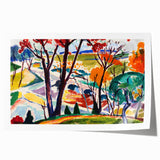 Vibrant Abstract Modern Landscape Wall Art for Contemporary Decor
