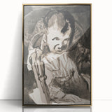 Modern Monochrome Sketch - Paul Klee-Inspired Abstract Wall Art