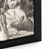 Modern Monochrome Sketch - Paul Klee-Inspired Abstract Wall Art