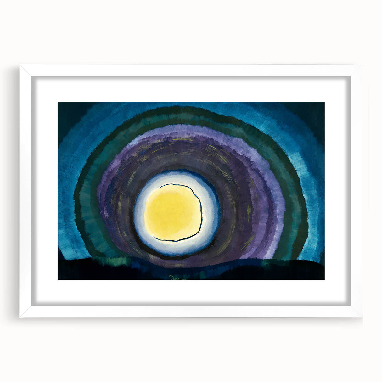 Modern Wall Art: Radiant Abstract Sunrise with Bold Color Layers