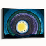 Modern Wall Art: Radiant Abstract Sunrise with Bold Color Layers
