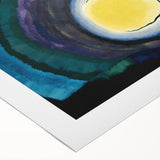 Modern Wall Art: Radiant Abstract Sunrise with Bold Color Layers