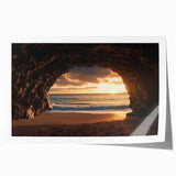 Stunning rolled print showcasing a vibrant landscape with intricate cave formations and rich earthy tones, perfect for enhancing home decor and art collections.