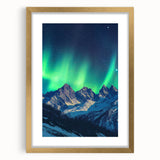 Framed landscape artwork showcasing majestic cliffs in a gold matting, ideal for home decor. Perfect for adding elegance to any living room or office space.
