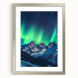 Framed landscape artwork showcasing dramatic cliffs in a silver frame with a mat, perfect for enhancing modern home decor and adding natural beauty to interiors.