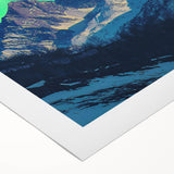 Stunning rolled canvas artwork depicting vibrant cliffs and landscapes, showcasing rich colors and textures, perfect for home decor or art enthusiasts.