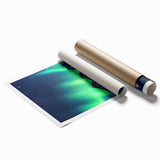 Stunning rolled print of a coastal landscape showcasing dramatic cliffs against a vibrant blue sky, perfect for enhancing home decor with natural beauty.