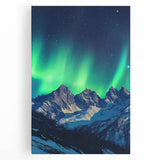 Stretched canvas artwork showcasing a breathtaking landscape of dramatic cliffs under a vibrant sunset, ideal for home decor and nature lovers.