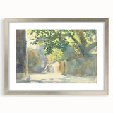 Romanticism Art - Sunlit Wall Under a Tree by John Singer Sargent