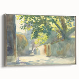 Romanticism Art - Sunlit Wall Under a Tree by John Singer Sargent