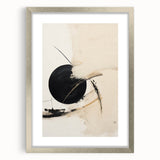 Custom Dining Room Wall Decor – Abstract Black & Beige Canvas