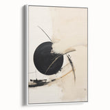 Custom Dining Room Wall Decor – Abstract Black & Beige Canvas
