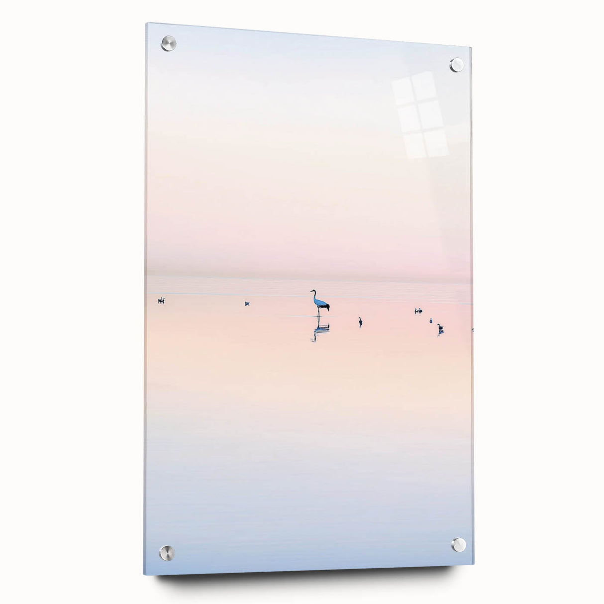 Minimalist Heron Office Wall Art – Modern Corporate Decor