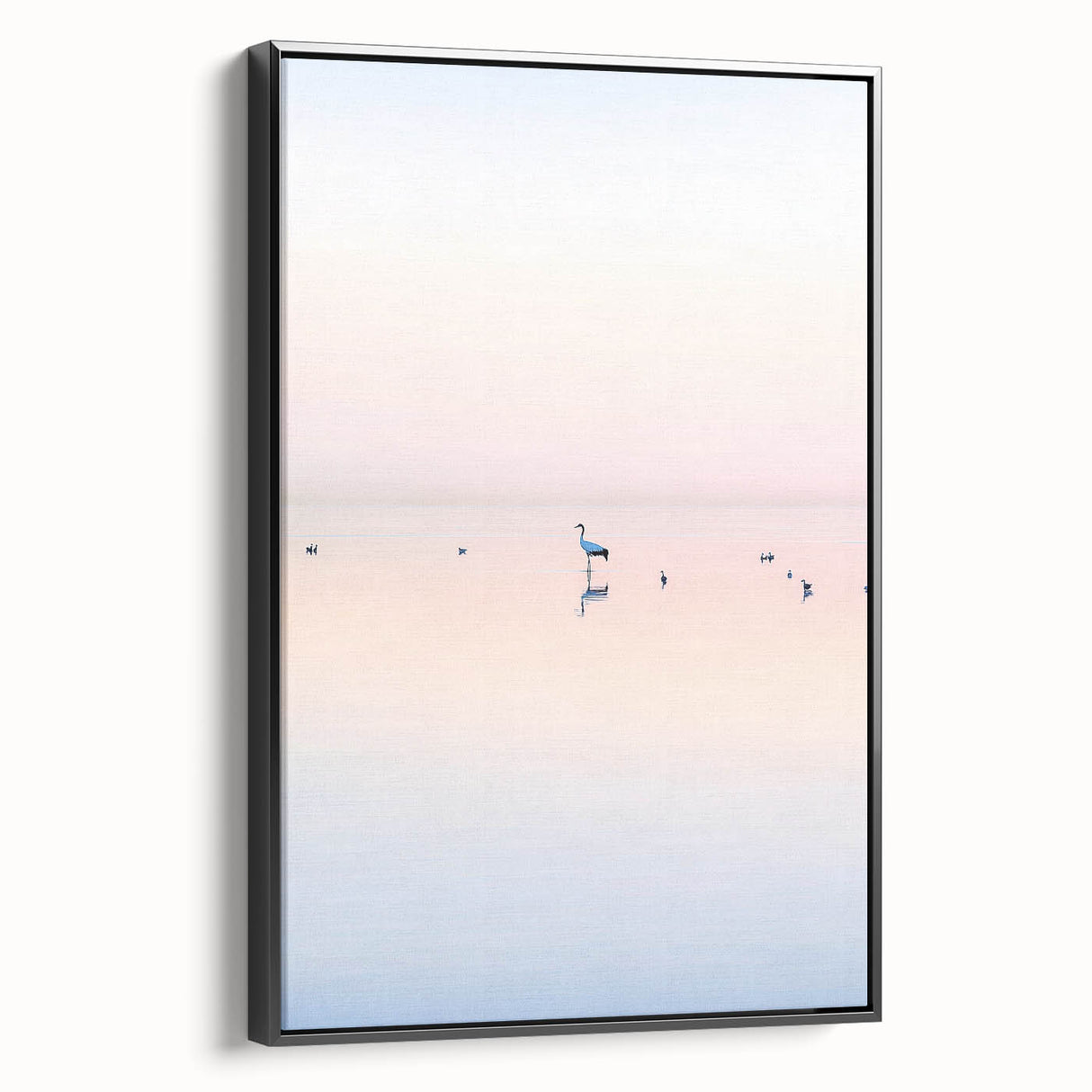 Minimalist Heron Office Wall Art – Modern Corporate Decor