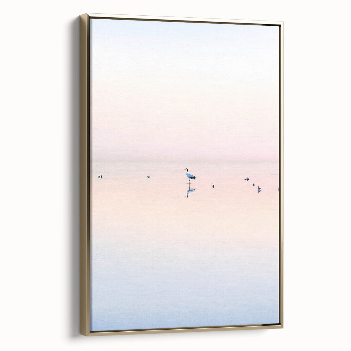 Minimalist Heron Office Wall Art – Modern Corporate Decor