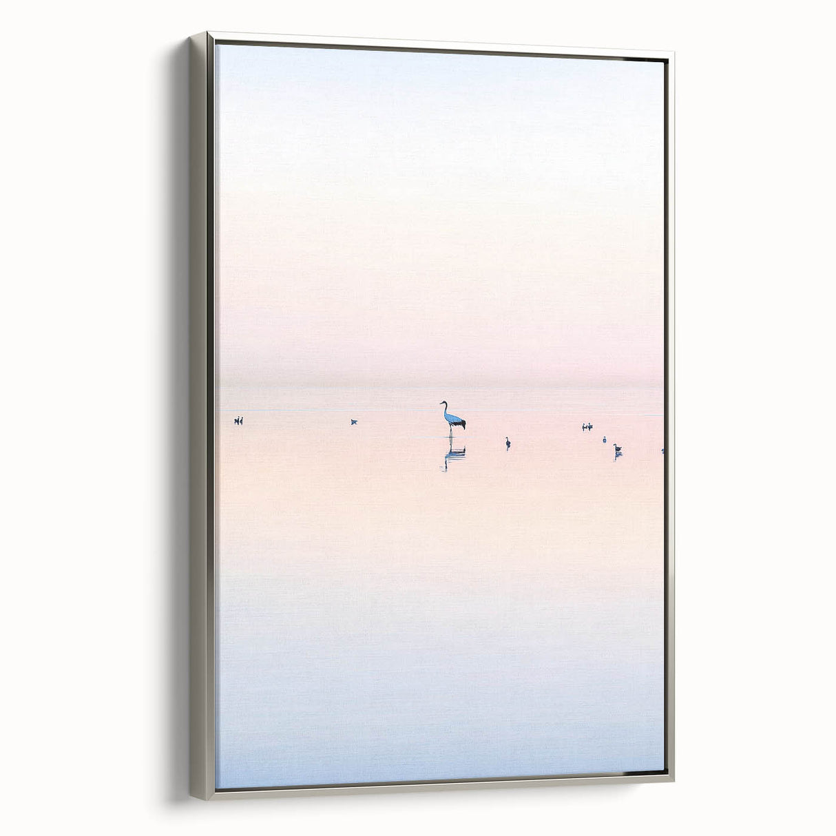 Minimalist Heron Office Wall Art – Modern Corporate Decor