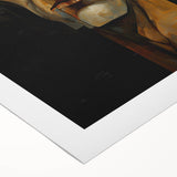 Abstract figurative rolled canvas artwork showcasing vibrant colors and dynamic shapes, ideal for modern home decor. Packaged securely for safe delivery.