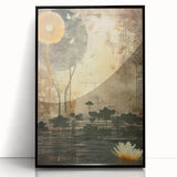 Framed abstract floral wall art in black acrylic, showcasing vibrant colors and intricate designs, perfect for modern home decor and artistic expression.