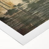 Vibrant abstract florals wall art printed on rolled canvas, showcasing intricate patterns in soft pinks and greens, perfect for modern home decor.