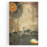 Abstract floral wall art on stretched canvas showcasing vibrant colors and intricate designs, ideal for modern home decor. Perfect for adding a touch of elegance and creativity to any space.