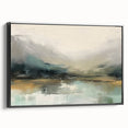 Framed abstract landscapes wall art on a black canvas, showcasing a modern design with vibrant colors and intricate details, perfect for contemporary home decor.