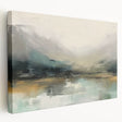 Abstract landscape wall art on stretched canvas, showcasing vibrant colors and flowing shapes, designed to enhance modern home decor with a unique artistic touch.