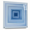Geometric Abstract Wall Decor – Radiant Depth in Sky & Royal Blue