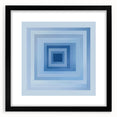 Geometric Abstract Wall Decor – Radiant Depth in Sky & Royal Blue