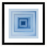 Geometric Abstract Wall Decor – Radiant Depth in Sky & Royal Blue