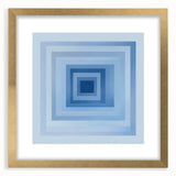 Geometric Abstract Wall Decor – Radiant Depth in Sky & Royal Blue