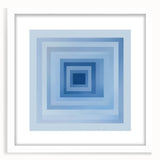 Geometric Abstract Wall Decor – Radiant Depth in Sky & Royal Blue
