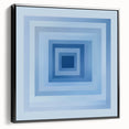 Geometric Abstract Wall Decor – Radiant Depth in Sky & Royal Blue