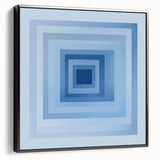 Geometric Abstract Wall Decor – Radiant Depth in Sky & Royal Blue